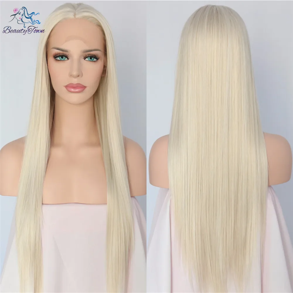 BeautyTown Hand Tied Light Blond Color Long Straight Glueless Heat Resistant Hair Women Makeup Wedding Synthetic Lace Front Wigs
BeautyTown Hand Tied Light Blond Color Long Straight Glueless Heat Resistant Hair Women Makeup Wedding Synthetic Lace Front Wigs