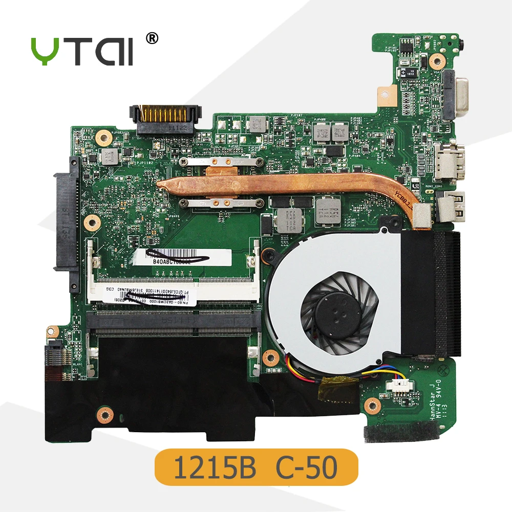 YTAI for Asus EeePC 1215B laptop motherboard REV:2.0 DDR3 with C-50 processor and heatsink mainboard
YTAI for Asus EeePC 1215B laptop motherboard REV:2.0 DDR3 with C-50 processor and heatsink mainboard