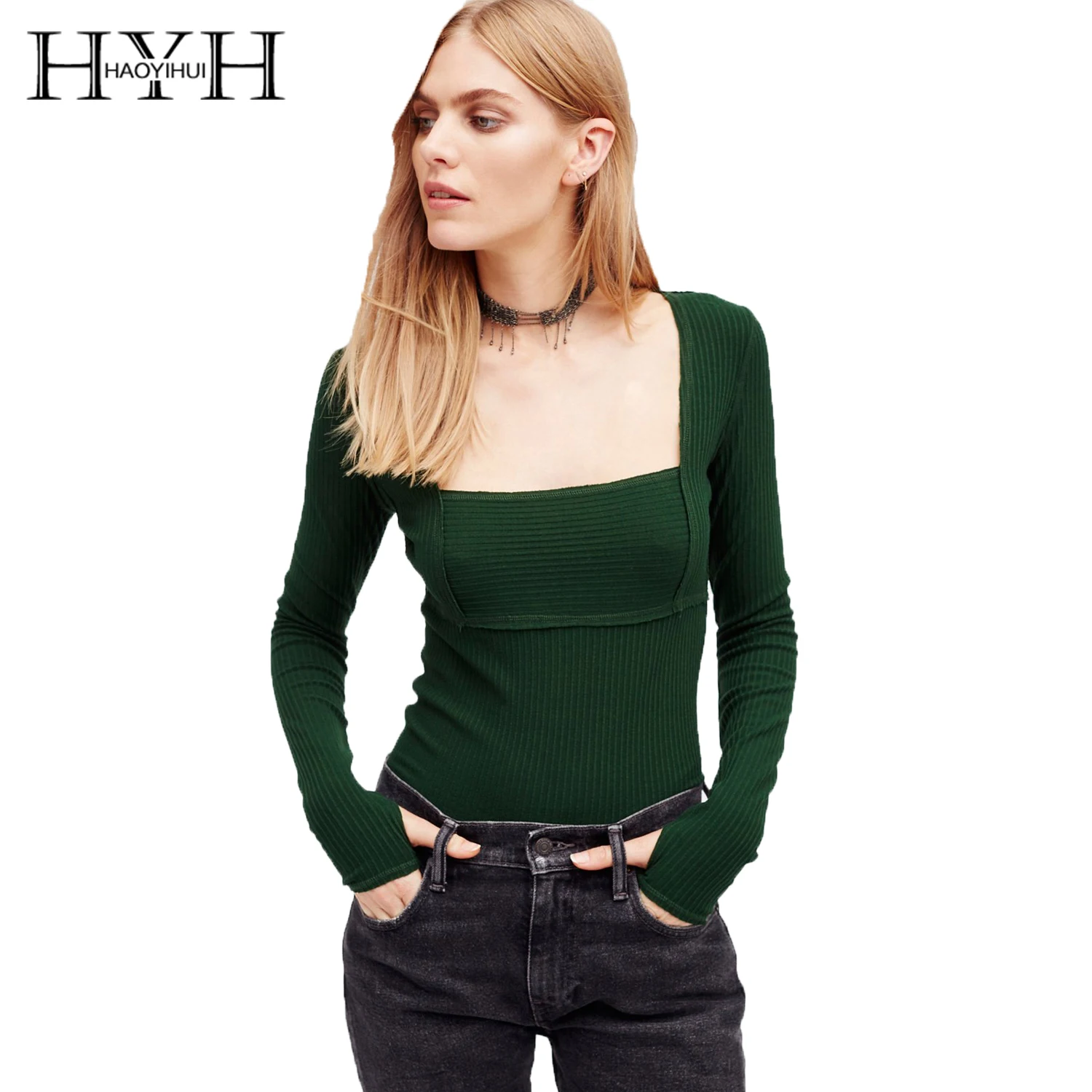 HYH HAOYIHUI 2018 Sexy Slim Top Women Sweaters Square Collar Knitted Pullover Sweater Spring Casual Brief Female Sweaters
HYH HAOYIHUI 2018 Sexy Slim Top Women Sweaters Square Collar Knitted Pullover Sweater Spring Casual Brief Female Sweaters
