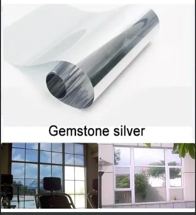 Gemstone Silver Waterproof Window Film One Way Mirror Silver Insulation Stickers UV Rejection Privacy Tint Films Home Decoration
Gemstone Silver Waterproof Window Film One Way Mirror Silver Insulation Stickers UV Rejection Privacy Tint Films Home Decoration