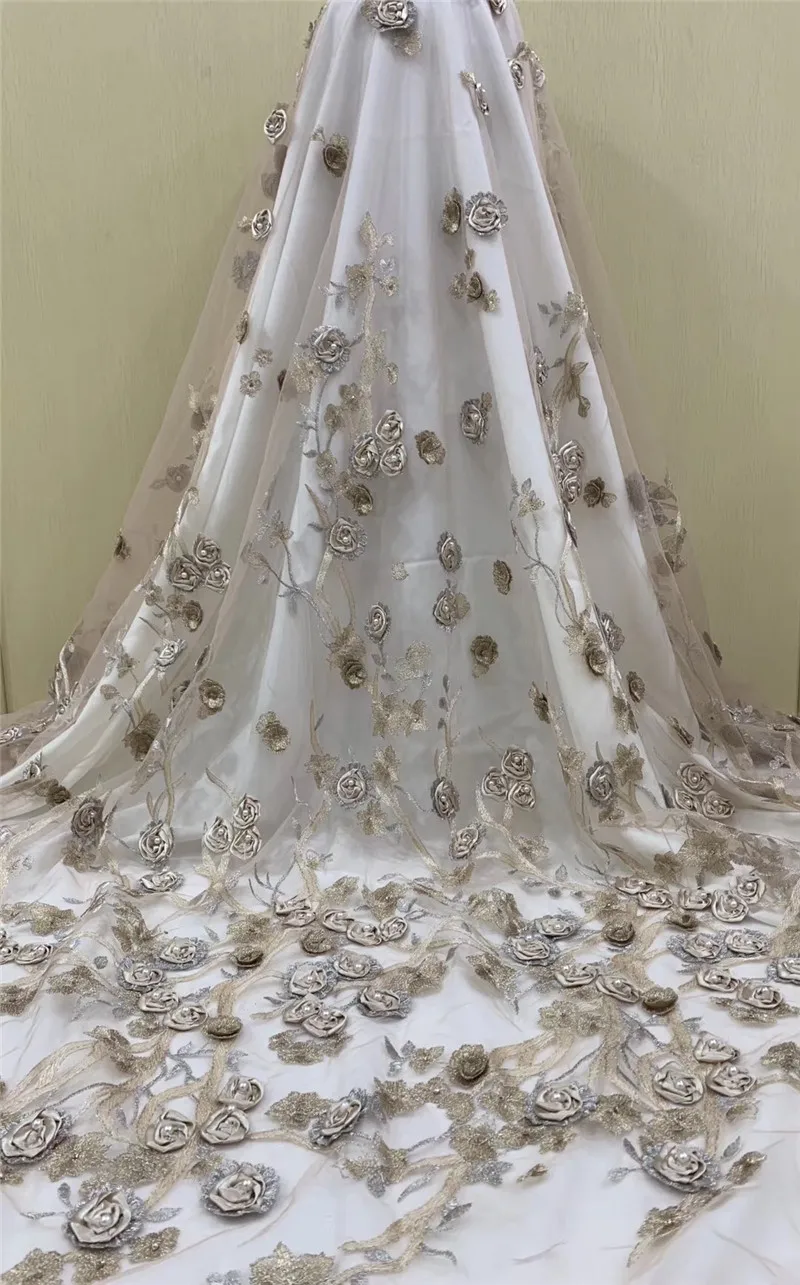 High quality beautiful 3d flowers H-122414 Nigerian fabric for party dress new African embroidered lace fabric
High quality beautiful 3d flowers H-122414 Nigerian fabric for party dress new African embroidered lace fabric