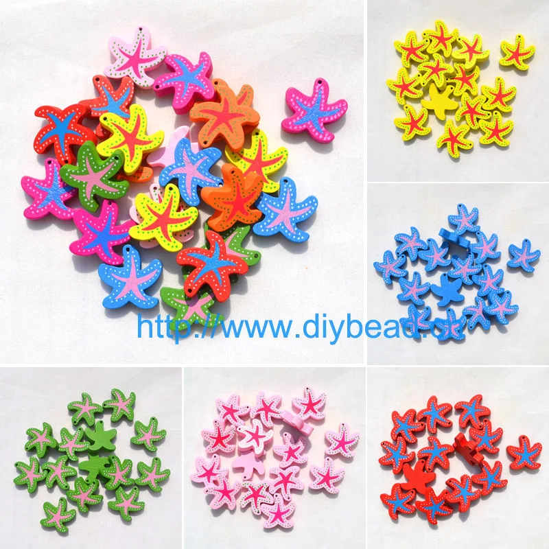 20pcs/lot DIY fashion jewelry accessories cartoon wooden beads Children Handcraft Department colorful starfish mix color
20pcs/lot DIY fashion jewelry accessories cartoon wooden beads Children Handcraft Department colorful starfish mix color