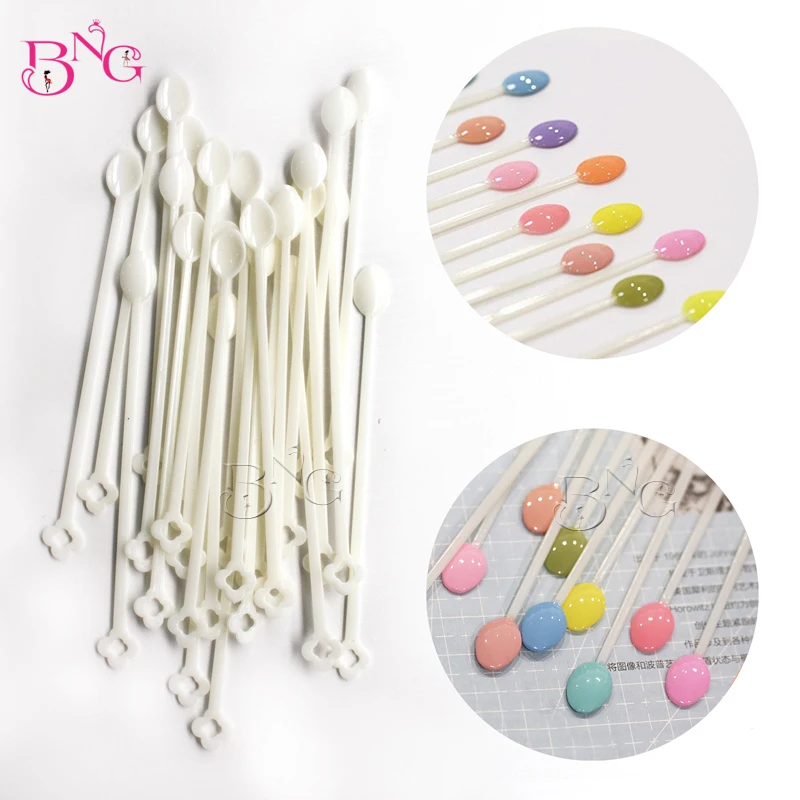 100pcs/set Multifunction Spoon Shaped False Nail Tips Sticks Practice Display Nail Gel Color Chart Display With Metal Rings
100pcs/set Multifunction Spoon Shaped False Nail Tips Sticks Practice Display Nail Gel Color Chart Display With Metal Rings
