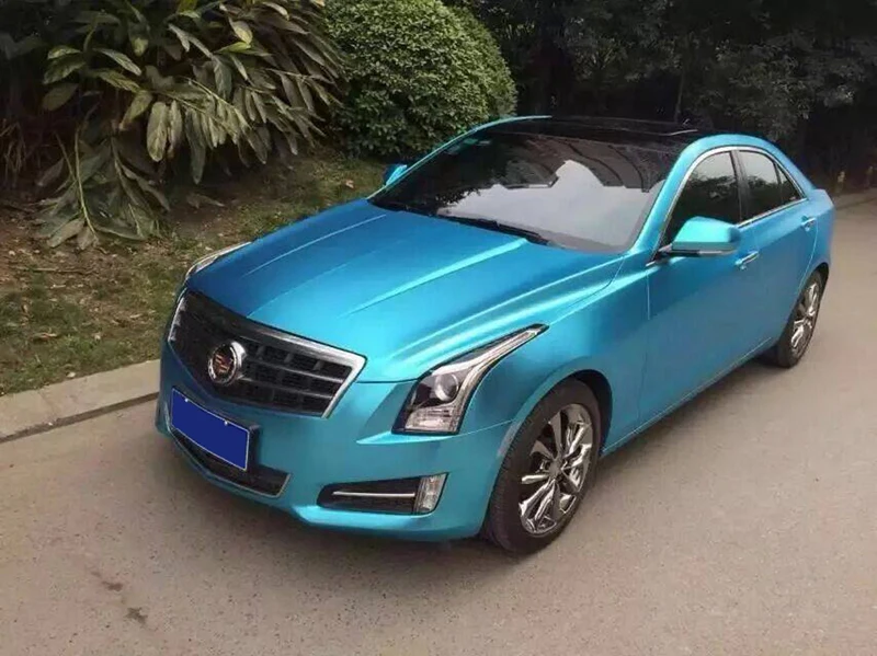 Ligth Blue Metallic Chrome Vinyl Film-8