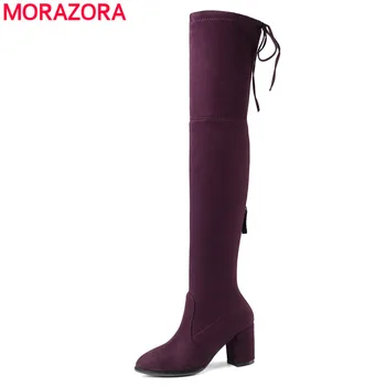 MORAZORA 2020 new arrival women's boots high heels over the knee boots pointed toe Stretch boots pointed toe long booties shoes
MORAZORA 2020 new arrival women's boots high heels over the knee boots pointed toe Stretch boots pointed toe long booties shoes