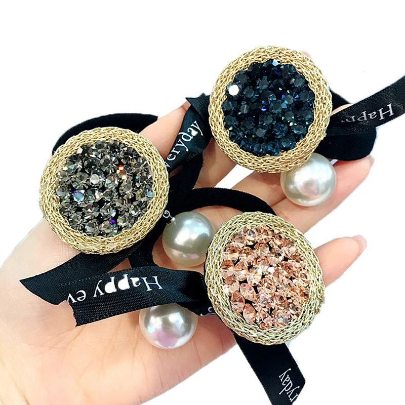 High quality shinny Circular Rhinestone Bow Hair Accessories For Girls Pearl Elastic Hair Bands Princess Rubber Band Hair Ties
High quality shinny Circular Rhinestone Bow Hair Accessories For Girls Pearl Elastic Hair Bands Princess Rubber Band Hair Ties