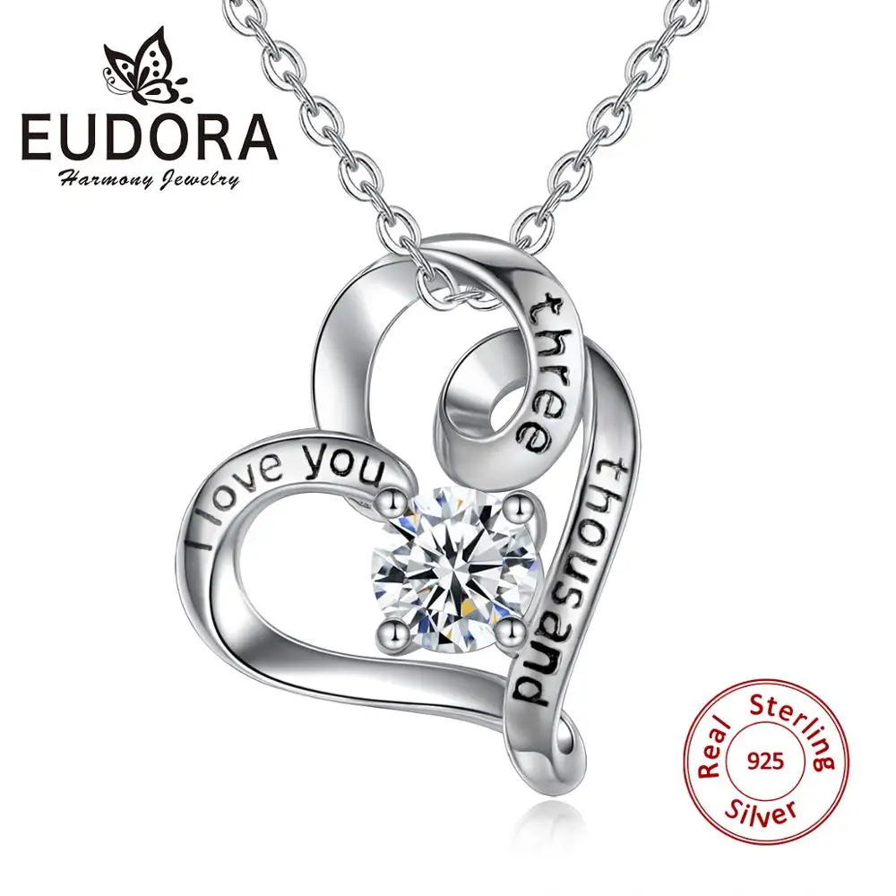 EUDORA, серебро 925 пробы, я люблю тебя, три тысячи сердец, ожерелье, ювелирное изделие, CZ кулон, Женский резной дизайн, изысканный подарок D38
EUDORA, серебро 925 пробы, я люблю тебя, три тысячи сердец, ожерелье, ювелирное изделие, CZ кулон, Женский резной дизайн, изысканный подарок D38