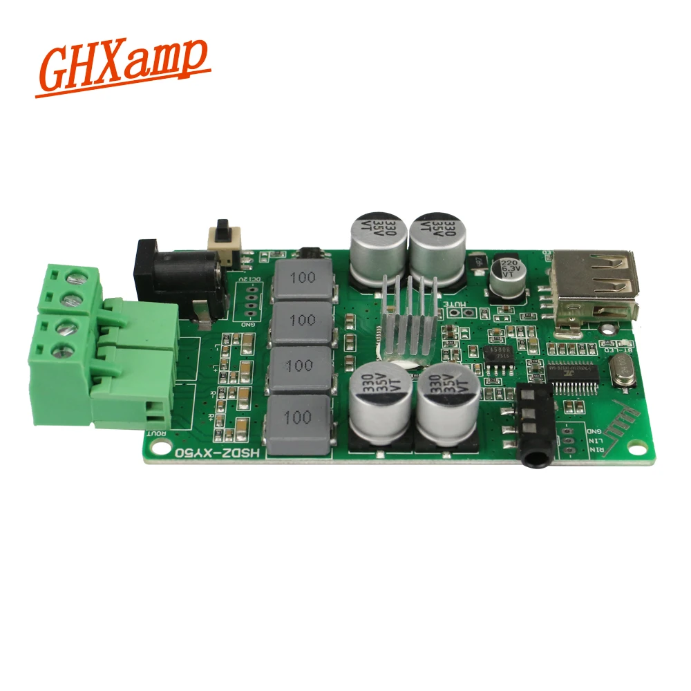 GHXAMP TPA3116 Bluetooth 4.2 Amplifier Board 2*50W Stereo 2.0 Digital Power Amplifier Board DC 9V-24V 3.5mm AUX USB Playback 1pc
GHXAMP TPA3116 Bluetooth 4.2 Amplifier Board 2*50W Stereo 2.0 Digital Power Amplifier Board DC 9V-24V 3.5mm AUX USB Playback 1pc