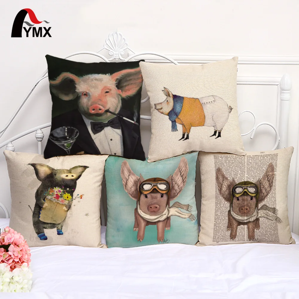 18" Cushion Cover Funny Pig Images Painting Cushion Cover Case Linen Throw Pillows Car Sofa Cover Decorative Pillowcase Decorat
18" Cushion Cover Funny Pig Images Painting Cushion Cover Case Linen Throw Pillows Car Sofa Cover Decorative Pillowcase Decorat