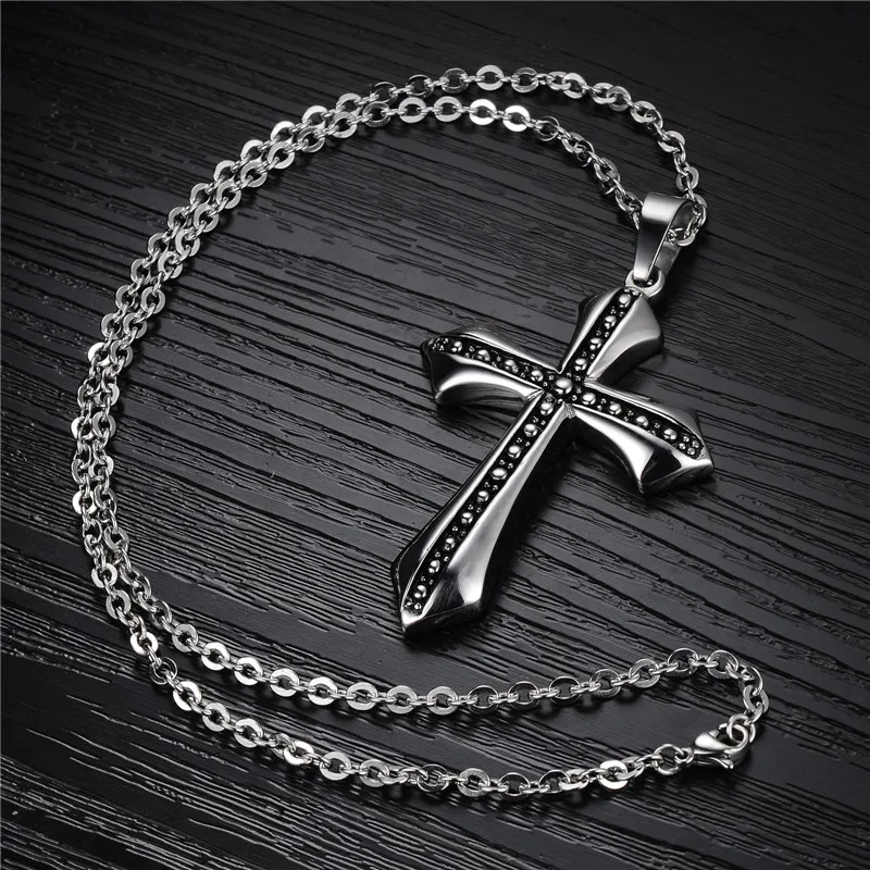 Cross Necklace Pendant for Men Women Brand Necklaces Steel Jewelry Antique Cross Crucifix Jesus Titanium Steel Necklace Jewelry
Cross Necklace Pendant for Men Women Brand Necklaces Steel Jewelry Antique Cross Crucifix Jesus Titanium Steel Necklace Jewelry