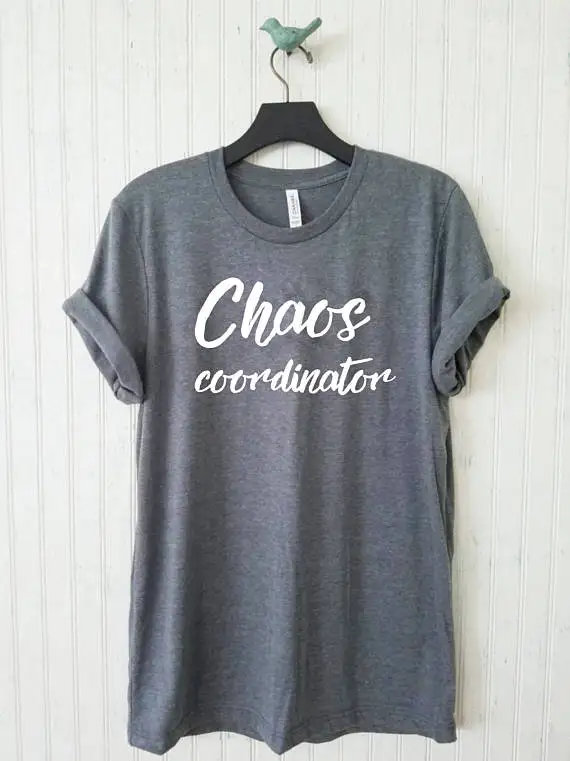 OKOUFEN funny cute tumblr letter print shirt CHAOS Coordinator Unisex tShirt graphic crewneck summer style cool top tees t-shirt
OKOUFEN funny cute tumblr letter print shirt CHAOS Coordinator Unisex tShirt graphic crewneck summer style cool top tees t-shirt