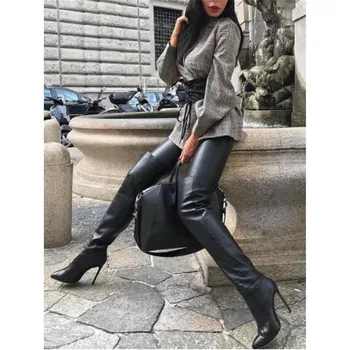 2018 Women Boots Fashion Pu Leather Women Over The Knee Boots Zipper Sexy High Heels Shoes Woman Slim Thigh High Boots Botas
2018 Women Boots Fashion Pu Leather Women Over The Knee Boots Zipper Sexy High Heels Shoes Woman Slim Thigh High Boots Botas