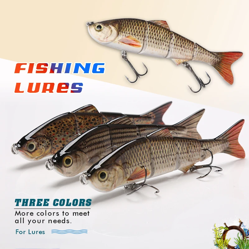 Fishing Lure 15.2cm 35g 3D Eyes 6-Segment Lifelike Fishing Hard Lure Crankbait With 2 Hook Fishing Baits Pesca Cebo (2)