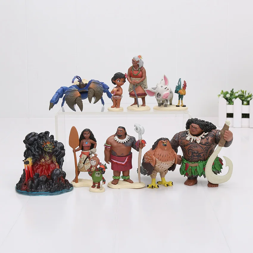 10pcs/lot 5-10cm Moana Figure Toy Moana Maui Gramma Tala Tui Tamatoa Heihei Rooster Pua Pig Hawk Animal Model Doll for Children
10pcs/lot 5-10cm Moana Figure Toy Moana Maui Gramma Tala Tui Tamatoa Heihei Rooster Pua Pig Hawk Animal Model Doll for Children