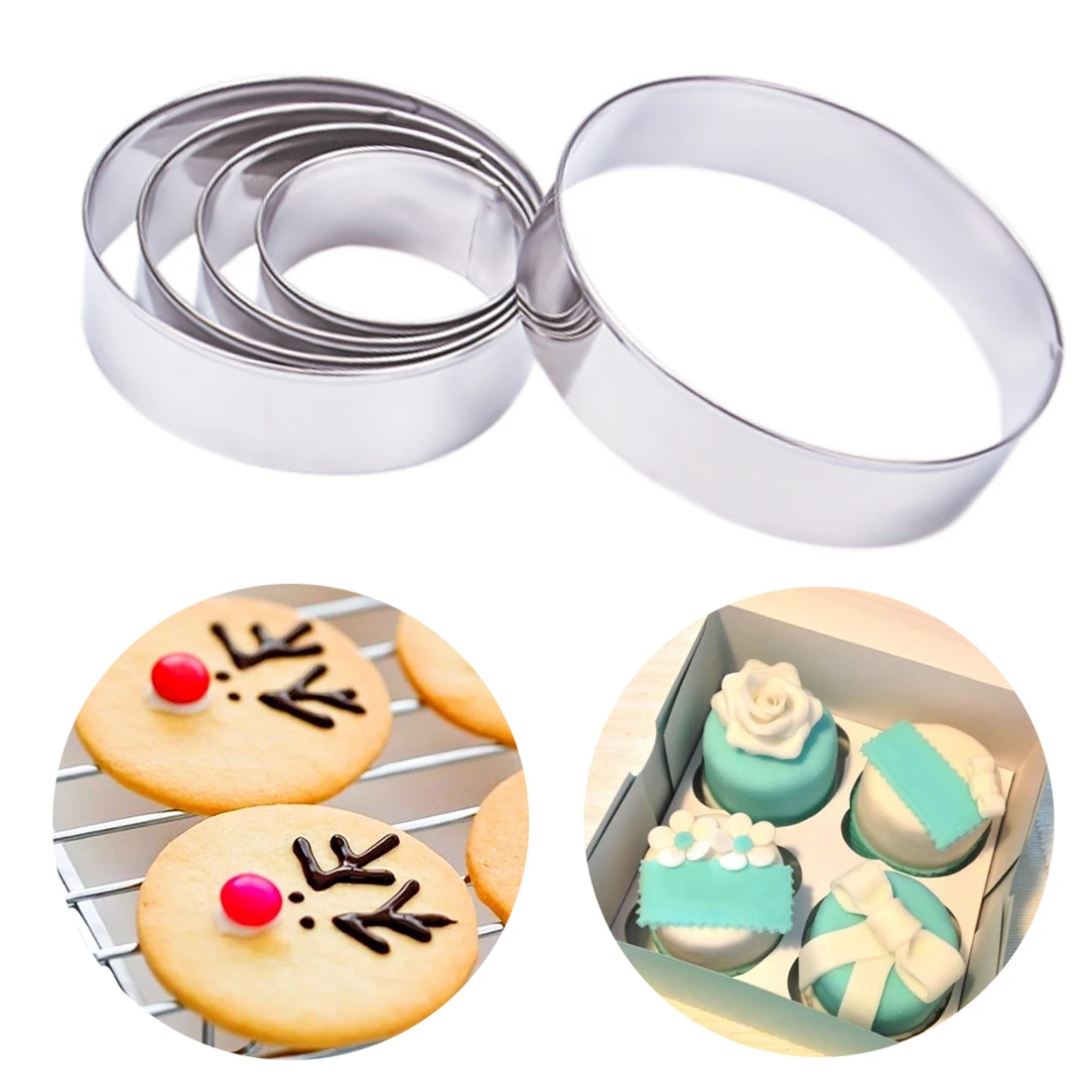 5pcs/set Round Circle Stainless Steel Cookie Cutter Cake Decorating Tools Fondant Mousse Cake Molds Kitchen Baking Cookie Tools
5pcs/set Round Circle Stainless Steel Cookie Cutter Cake Decorating Tools Fondant Mousse Cake Molds Kitchen Baking Cookie Tools