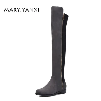 Winter Women Shoes Long Boots Over-the-Knee Boots Flock Nubuck Zip Round Toe Short Plush Low Square Heels Big Size Patchwork
Winter Women Shoes Long Boots Over-the-Knee Boots Flock Nubuck Zip Round Toe Short Plush Low Square Heels Big Size Patchwork