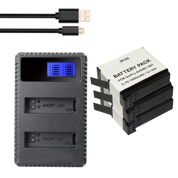 3Pcs DVISI AHDBT-401 AHDBT 401 AHDBT401 HERO 4 Replacement Battery + USB Dual LCD Home Charger for for GO PRO HERO4 AMKOV 7000S
3Pcs DVISI AHDBT-401 AHDBT 401 AHDBT401 HERO 4 Replacement Battery + USB Dual LCD Home Charger for for GO PRO HERO4 AMKOV 7000S