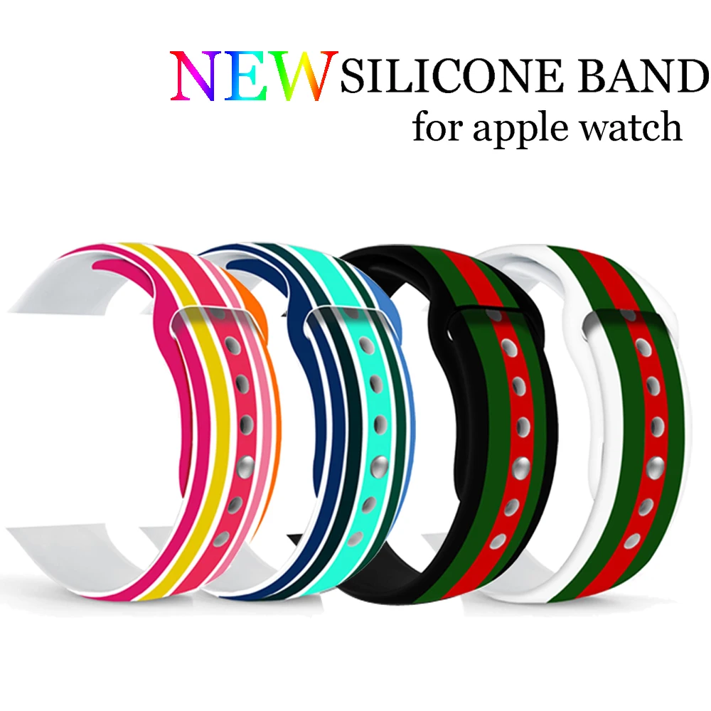 NEW Sport Silicone Strap For Apple Watch band 42mm 38mm Bracelet Print Flowers Watchband for iwatch 3 2 1 Wristband Rubber belt
NEW Sport Silicone Strap For Apple Watch band 42mm 38mm Bracelet Print Flowers Watchband for iwatch 3 2 1 Wristband Rubber belt