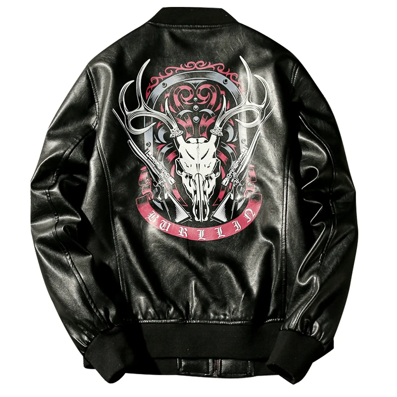 YuWaiJiaRen Punk Design Men's Automotive Leather Jacket Printed Pattern Biker PU Leather Coat Hip Hop Chaqueta Hombre
YuWaiJiaRen Punk Design Men's Automotive Leather Jacket Printed Pattern Biker PU Leather Coat Hip Hop Chaqueta Hombre