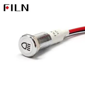 FILN 10mm Car dashboard headlamp symbol silver led red yellow white blue green 12v led indicator light with 20cm cable
FILN 10mm Car dashboard headlamp symbol silver led red yellow white blue green 12v led indicator light with 20cm cable