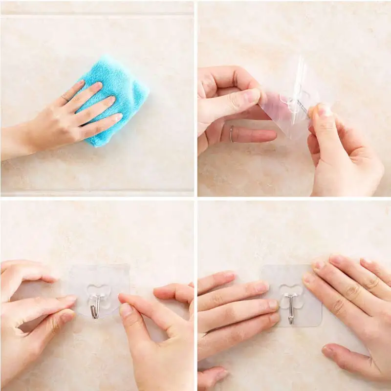 Strong Adhesive Wall Hook Transparent Removable Hanger Hooks for Bathroom Kitchen MU
Strong Adhesive Wall Hook Transparent Removable Hanger Hooks for Bathroom Kitchen MU