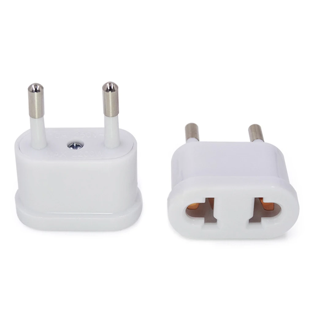 4MM/4.8MM US USA to EU EURO Europe Travel Power Plug Adapter Charger Converter for USA Converter White
4MM/4.8MM US USA to EU EURO Europe Travel Power Plug Adapter Charger Converter for USA Converter White