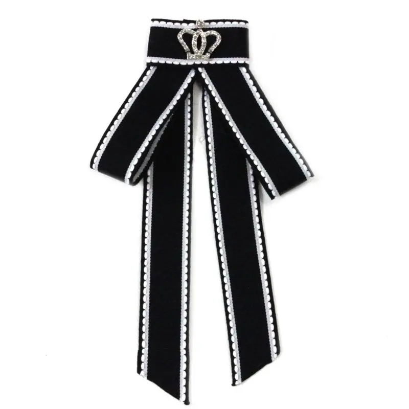 Women Girl British Style Classic Bowknot Brooch Pin Glitter Crown Decor Lace Trim Collar Shirt Dress Jewelry Layered Necktie
Women Girl British Style Classic Bowknot Brooch Pin Glitter Crown Decor Lace Trim Collar Shirt Dress Jewelry Layered Necktie