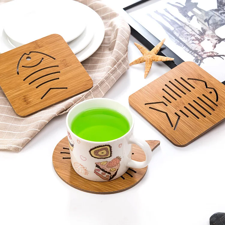 Creative cartoon wooden coasters Kitchen and thicken the hot heat eat mat antiskid pot pad bowl plate mats
Creative cartoon wooden coasters Kitchen and thicken the hot heat eat mat antiskid pot pad bowl plate mats