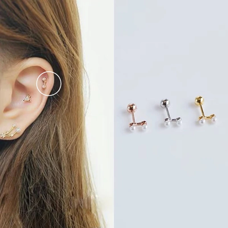 925 sterling silver earrings simple double-headed man-made Pearl screw stud earrings sweet ear bones female silver ear jewelry
925 sterling silver earrings simple double-headed man-made Pearl screw stud earrings sweet ear bones female silver ear jewelry