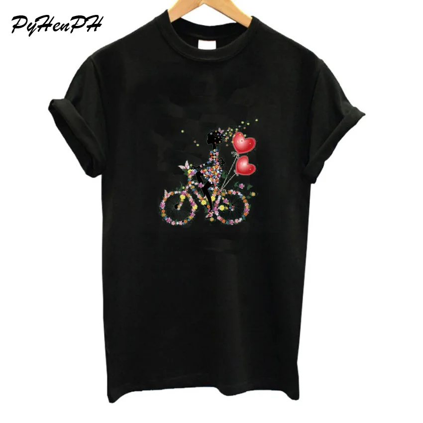 2018 Girl Riding Bicycle T Shirt Women Butterfly Floral Flowers Print T Shirts Woman Tops Funny T-shirt Femme Clothes
2018 Girl Riding Bicycle T Shirt Women Butterfly Floral Flowers Print T Shirts Woman Tops Funny T-shirt Femme Clothes