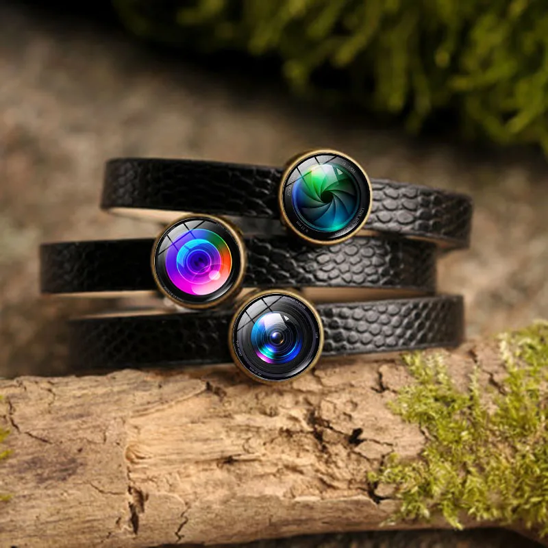 XUSHUI XJ Glass Beaded Camera Lens Charm Bracelets & Bangles Women Fashion Jewelry Black Leather Wrap Bracelet Men
XUSHUI XJ Glass Beaded Camera Lens Charm Bracelets & Bangles Women Fashion Jewelry Black Leather Wrap Bracelet Men