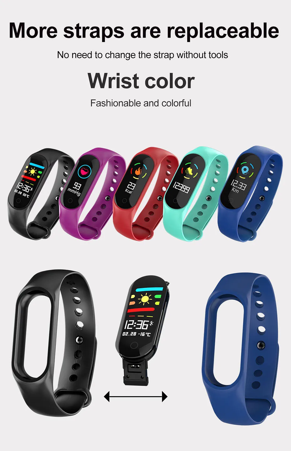 COLMI M3S Smart Bracelet Color-screen Fitness Tracker blood pressure Heart Rate Monitor sleep tracker Wristband For Android IOS 13