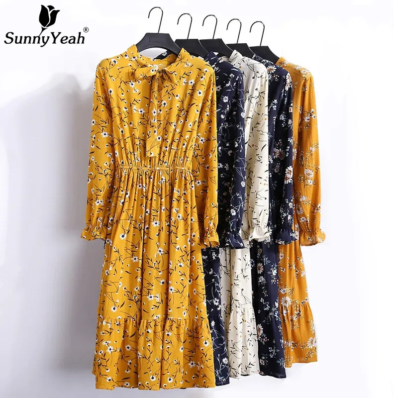 2019 New Arrival Chiffon Women Elegant Dress Floral Print Midi Dress Spring Summer Ruffle Yellow Casual Dresses Female Vestidos
2019 New Arrival Chiffon Women Elegant Dress Floral Print Midi Dress Spring Summer Ruffle Yellow Casual Dresses Female Vestidos