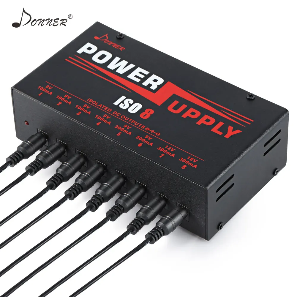 Donner DP-3 Isolated Output Guitar Effect Pedals Power Supply For 9V/12V/18V Pedals Board Guitar Accessories Voltage Protection
Donner DP-3 Isolated Output Guitar Effect Pedals Power Supply For 9V/12V/18V Pedals Board Guitar Accessories Voltage Protection