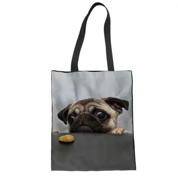 ThiKin 3D Cute Pug Dog Print Women Canvas Handbag Female Large Capacity Shopper Tote Bag Ladies Quality Travel Beach Bags
ThiKin 3D Cute Pug Dog Print Women Canvas Handbag Female Large Capacity Shopper Tote Bag Ladies Quality Travel Beach Bags