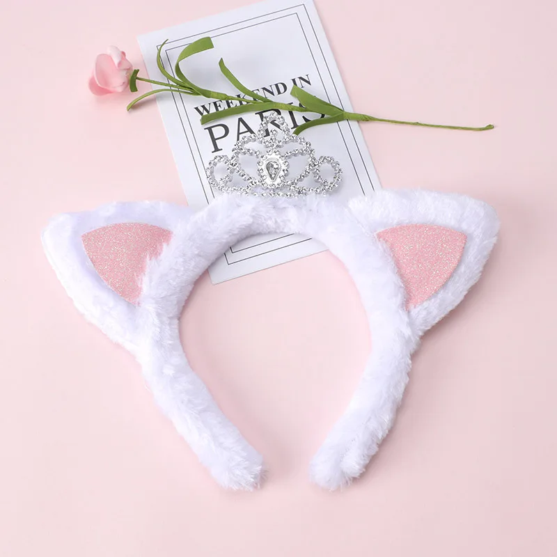 Cute Cat Plush Headband With Rhinestone Crown Hair Band For Girls Glitter Winter Headwear Kids Hair Accessories
Cute Cat Plush Headband With Rhinestone Crown Hair Band For Girls Glitter Winter Headwear Kids Hair Accessories
