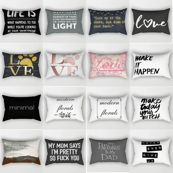 Double sides english letter pattern pillow cases rectangle bedroom pillow cases travel pillow cover 50*30cm
Double sides english letter pattern pillow cases rectangle bedroom pillow cases travel pillow cover 50*30cm