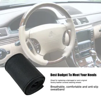 New 36-38cm Car-styling Car Steering Wheel Cover Braid on the Steering Wheel Microfiber Skid-Proof Cover Entire Single Connector
New 36-38cm Car-styling Car Steering Wheel Cover Braid on the Steering Wheel Microfiber Skid-Proof Cover Entire Single Connector