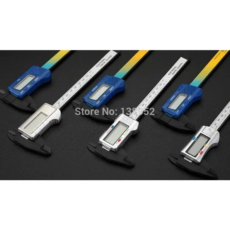 0-150mm 6inch Carbon Fiber Digital Caliper electronic vernier plastic caliper Measuring tools 10pcs/lot | Инструменты