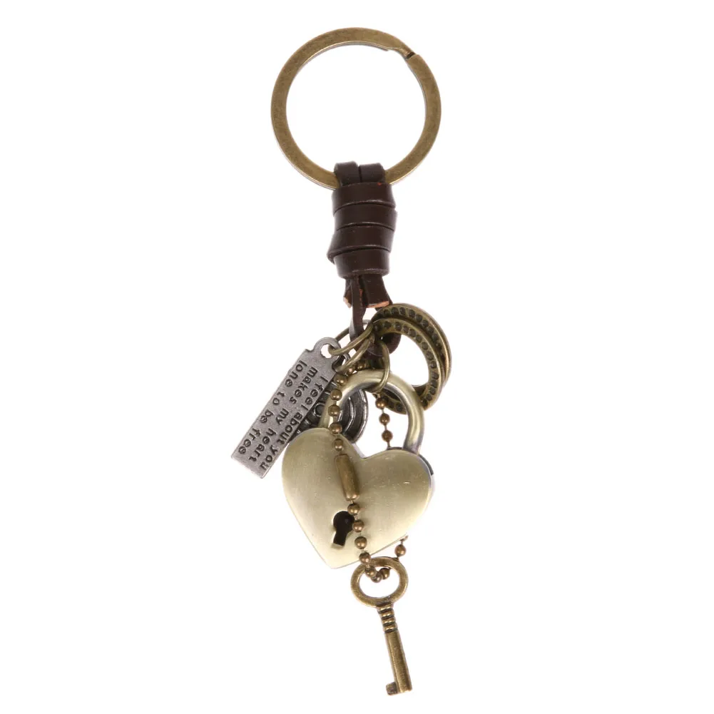 New Men Women Keychain Heart Lock Leather Alloy Charms Key Chain Key Chain Ring Holder Pendant Jewelry for Car or Key Pandent
New Men Women Keychain Heart Lock Leather Alloy Charms Key Chain Key Chain Ring Holder Pendant Jewelry for Car or Key Pandent