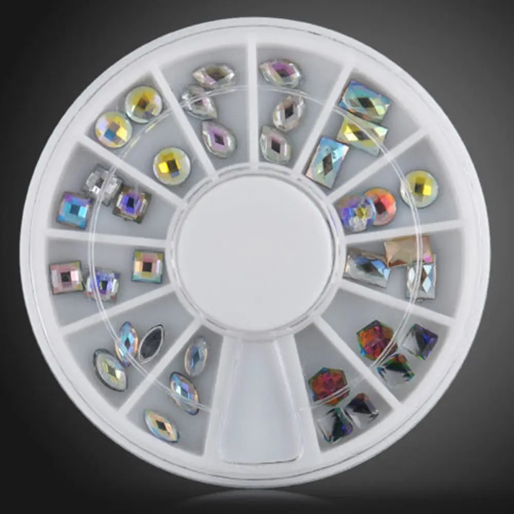1 Box Multi Color Nail Art Studs Resin Nail Rhinestones Shinny Jelly 3D Decorations in Wheel Manicure Tip Accessories
1 Box Multi Color Nail Art Studs Resin Nail Rhinestones Shinny Jelly 3D Decorations in Wheel Manicure Tip Accessories