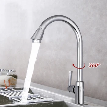 Kitchen Faucets Silver Single Handle Pull Out Kitchen Tap Single Hole Handle Swivel 360 Degree Water Mixer Tap Faucets
Kitchen Faucets Silver Single Handle Pull Out Kitchen Tap Single Hole Handle Swivel 360 Degree Water Mixer Tap Faucets