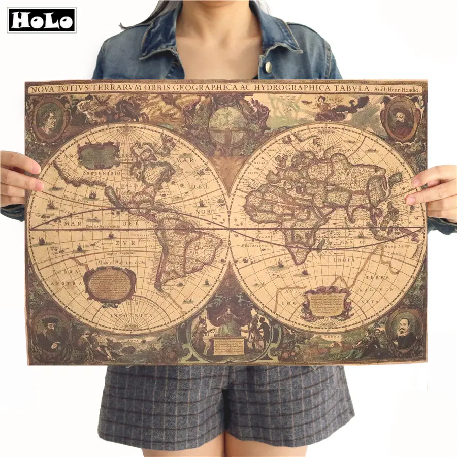 Ancient world nautical sea map Vintage Kraft Paper Poster Retro wall art sticker cafe bar print picture painting 50x65cm
Ancient world nautical sea map Vintage Kraft Paper Poster Retro wall art sticker cafe bar print picture painting 50x65cm