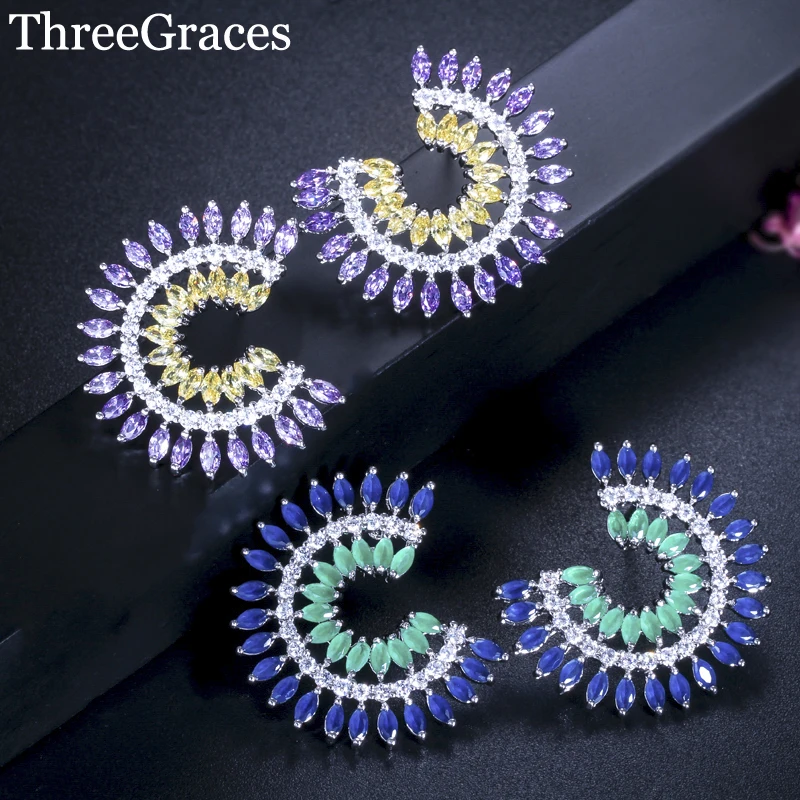 ThreeGraces Brand Vintage Jewelry Symmetrical Design U Shape Micro Inlay Yellow Purple Zircon Stud Earrings Gift For Women ER167
ThreeGraces Brand Vintage Jewelry Symmetrical Design U Shape Micro Inlay Yellow Purple Zircon Stud Earrings Gift For Women ER167