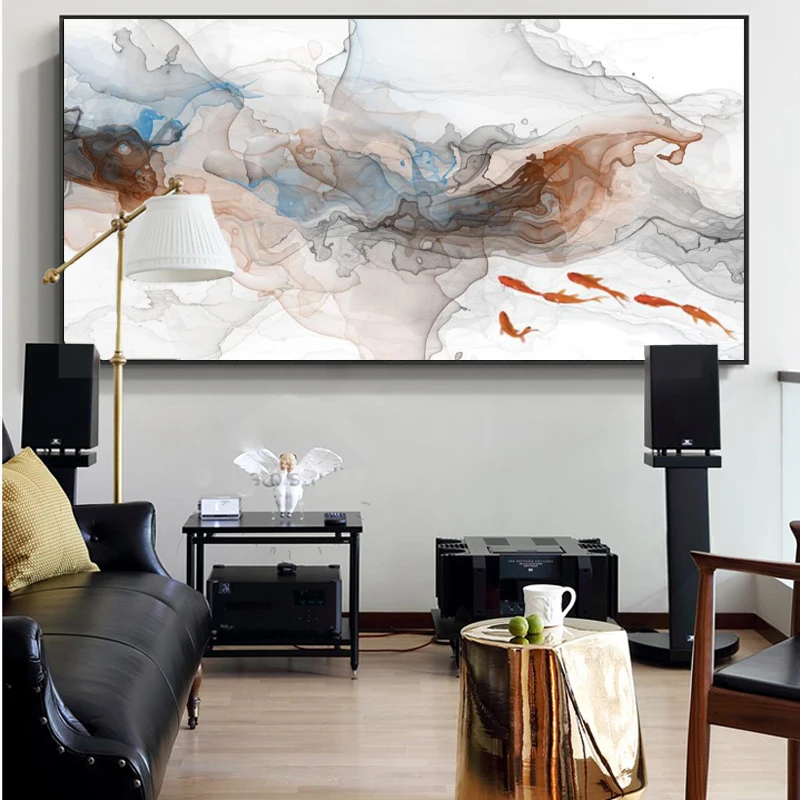 Traditional Chinese Abstract Posters and Prints Wall Art Canvas Painting Imagery Goldfish in the Water Pictures for Living Room
Traditional Chinese Abstract Posters and Prints Wall Art Canvas Painting Imagery Goldfish in the Water Pictures for Living Room