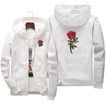 Rose Windbreaker Jacket Men Spring Casual Men Bomber Jacket Flower Embroidery Lightweight Men's Coats Outerwear Male Dropship
Rose Windbreaker Jacket Men Spring Casual Men Bomber Jacket Flower Embroidery Lightweight Men's Coats Outerwear Male Dropship