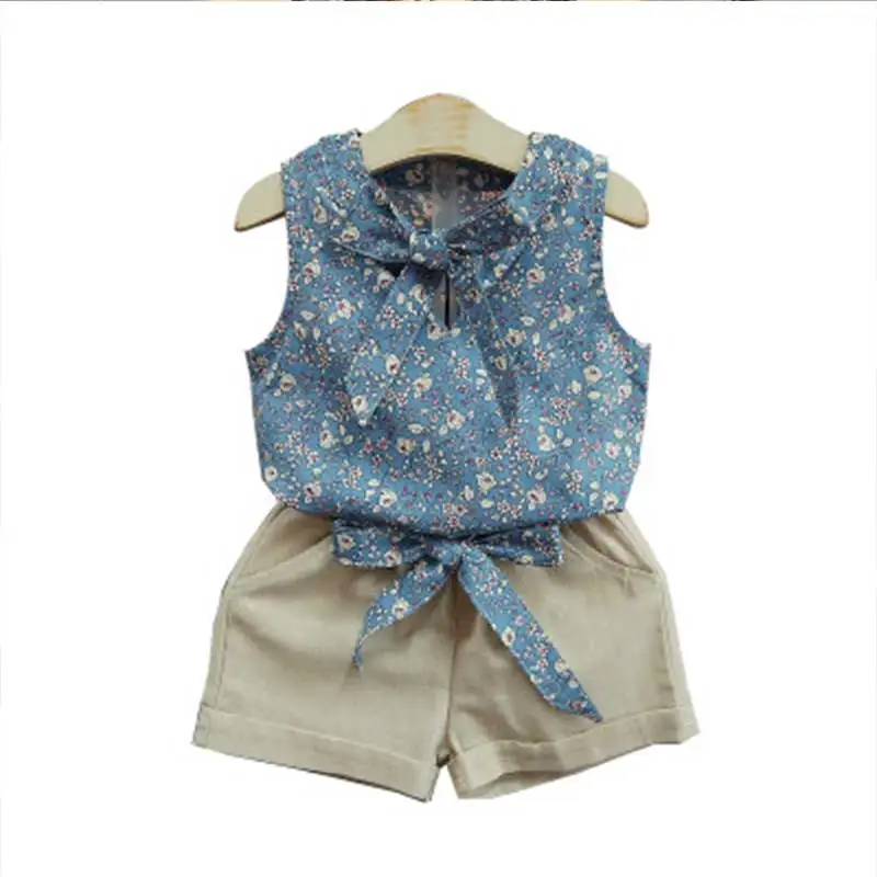 Girls clothing set 2019 summer floral sleeveless bow vest children's suit casual fashion girls clothes + shorts
Girls clothing set 2019 summer floral sleeveless bow vest children's suit casual fashion girls clothes + shorts