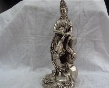 song voge gem S2658 10" China Buddhism Silver Standing Kwan-Yin QuanYin Buddha Brass Goddess Statue
song voge gem S2658 10" China Buddhism Silver Standing Kwan-Yin QuanYin Buddha Brass Goddess Statue