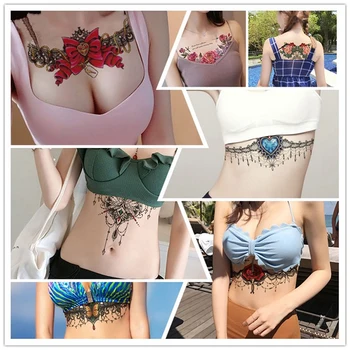 Chest Tattoo Large Flower Back Paint Under Breast Skull Temporary Tattoo Sticker For Women Shoulder Arm Sternum Tattoos Body
Chest Tattoo Large Flower Back Paint Under Breast Skull Temporary Tattoo Sticker For Women Shoulder Arm Sternum Tattoos Body