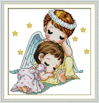 Joy sunday cartoon style Guardian angel counted cross stitch patterns for kids room ornament
Joy sunday cartoon style Guardian angel counted cross stitch patterns for kids room ornament